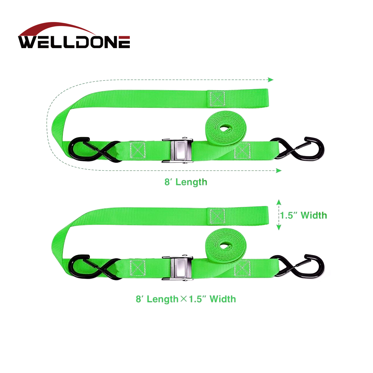 motorcycle tie down strap specification
